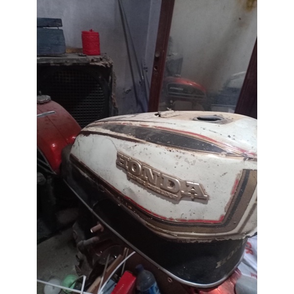 Tanki gastank GL100 original paint putih warna putih original