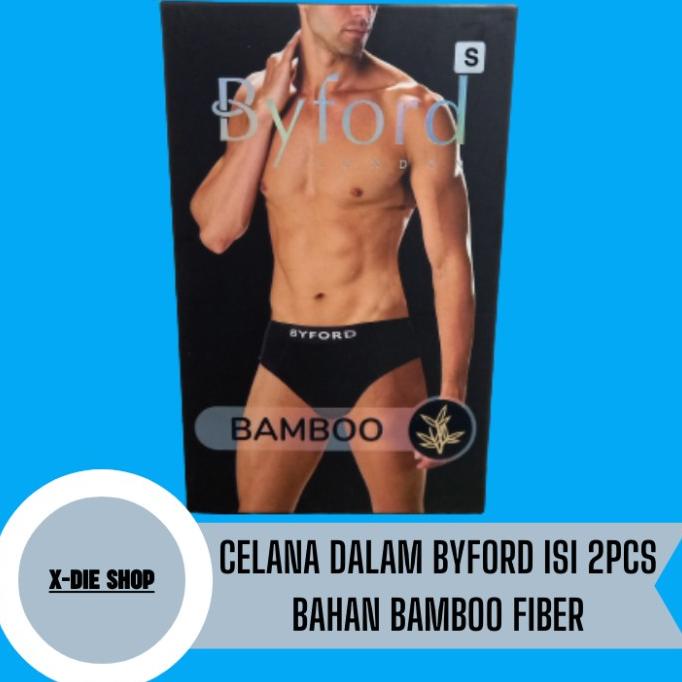 Celana Dalam BYFORD Brief Isi 2 Pcs Bamboo Fiber Anti Bakteria CD Pria