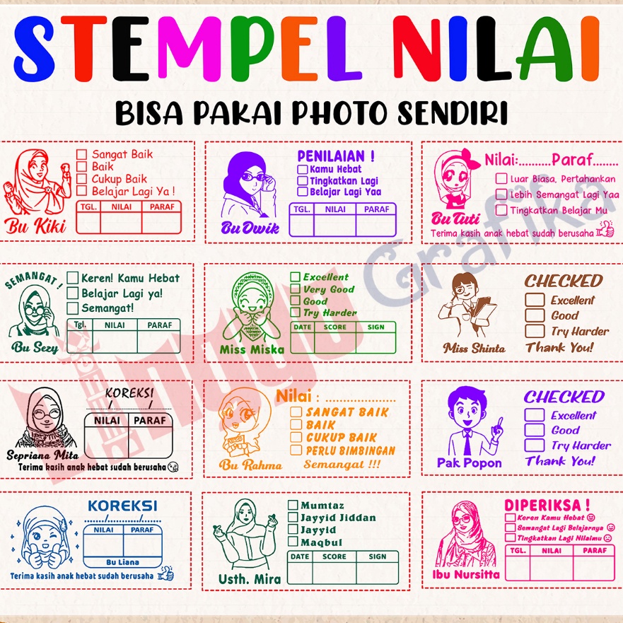 

[KH✮/K✉) Stempel Nilai Guru / Penilaian / Koreksi / Checked / Reward- supeer.keren.!