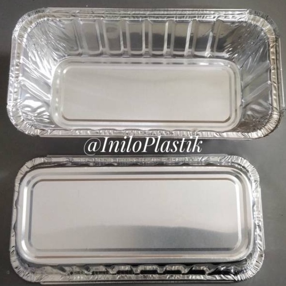 Terlaris @25pcs Alumunium Foil Tray BX 1850/ Aluminium BX 1850 + tutup Mika Terlaris