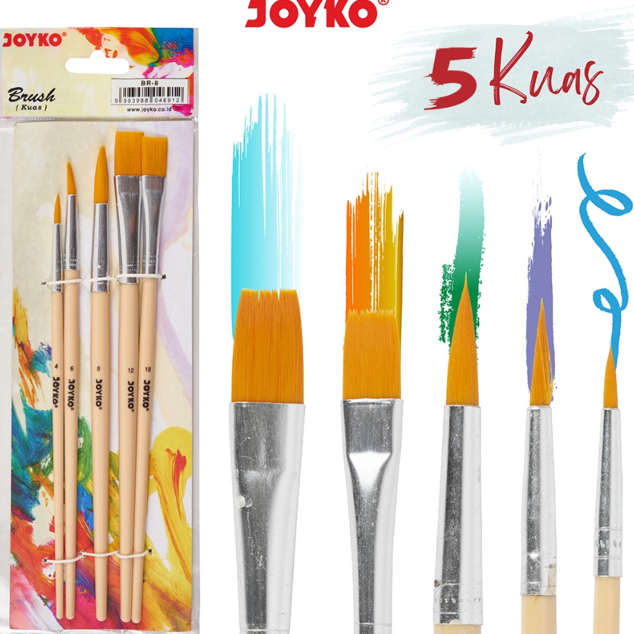 

Ready Stock Brush Kuas Cat Air Cat Minyak Lukis Acrylic Joyko BR-8 Kirim Sekarang