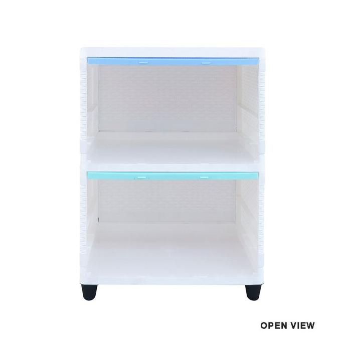 LEMARI PLASTIK WIDE CLUB FLIP SUSUN 2/LEMARI PAKAIAN/LEMARI LARASSAFITRI6