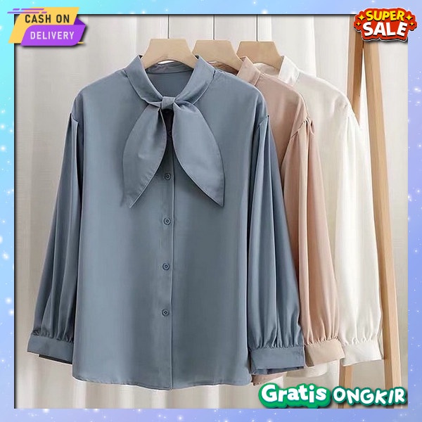 Bsju Cewek Cantik Atasan Kemeja Kaneja Rsmaja Berkualitas Baju Bahan Adem Kameja Kerja Casual Kemeja