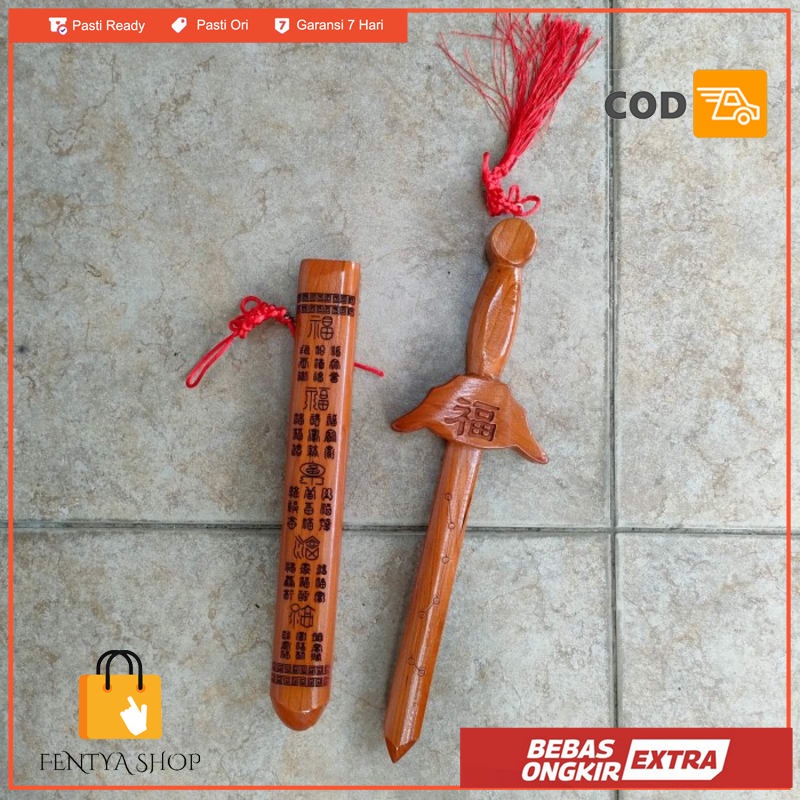 pedang 7 bintang pedang kayu feng shui besar