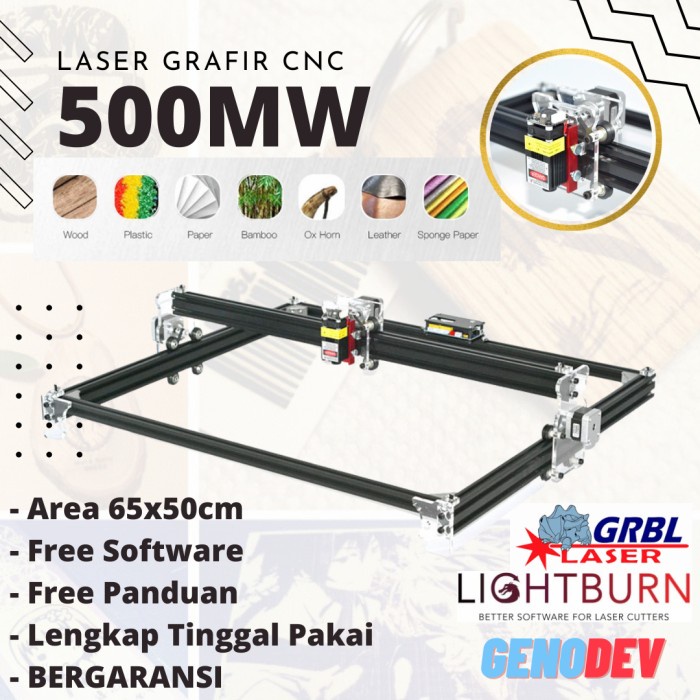 

CNC Printer 3D Ukir Kayu Laser Grafir Area 65x50cm 500mW