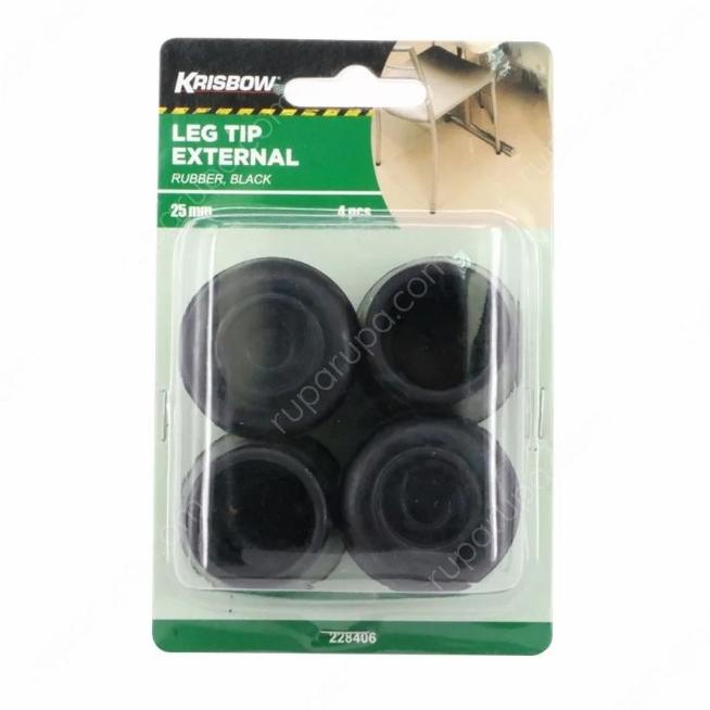 Krisbow Alas Kaki Bantalan Karet Meja Dan Kursi 2.5 Cm 4 Pcs