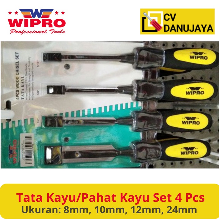 

Tata Kayu Pahat Alat Ukir Kayu Set 4 Pcs Handle Fiber WIPRO