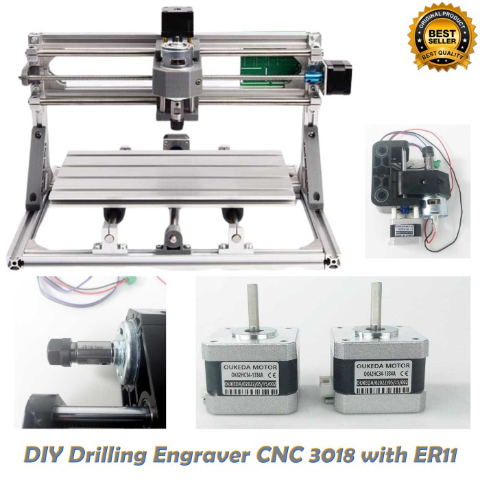 

Drilling Engraver Printer Grafir Gravir CNC 3018 with ER11 PCB Akrilik