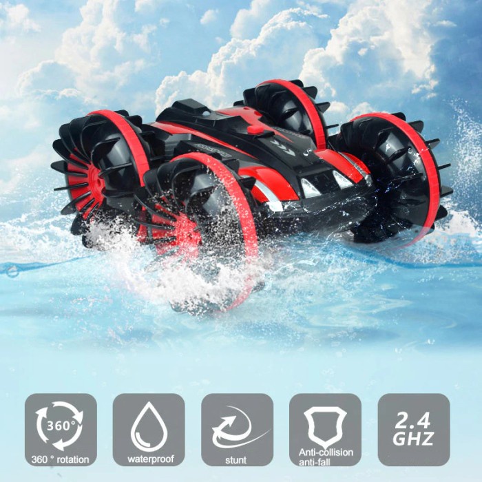 Mainan Mobil Air Remote Control RC Stunt Car Water Land Amphibious