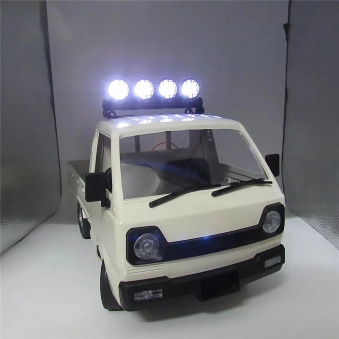 Led rc lampu atap sorot wpl d12 wpl c24 mn d90 pickup miniatur truck