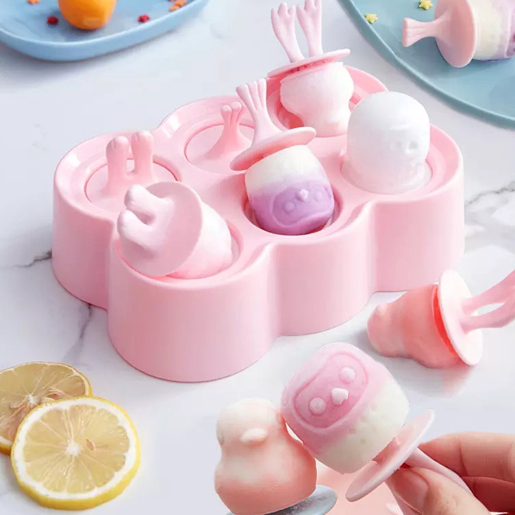 'Mta Alat Cetakan Es Krim  6 Slot Lucu Es Loli DIY Es Batu Bulat Bola Ice Ball Maker Silicone l Pali