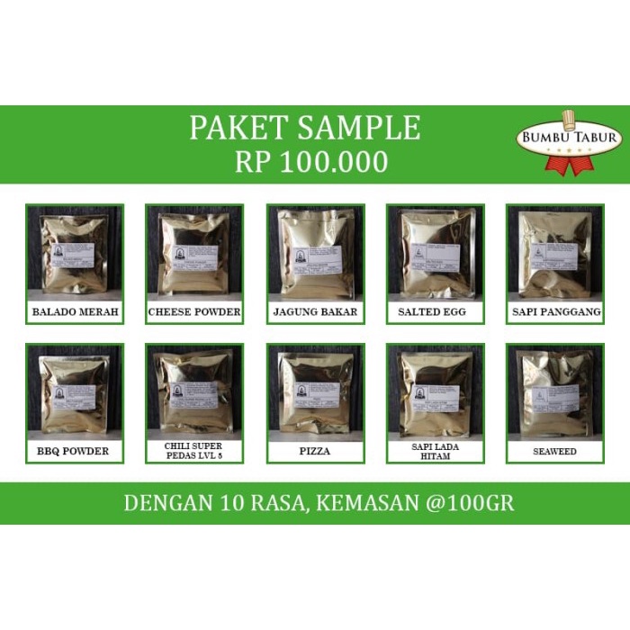 

Paket Sample Bumbu Tabur Keripik
