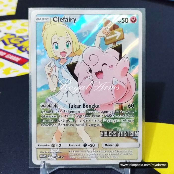 Pokemon Clefairy Promo Koleksi Tag Team Holofoil Kartu Pokemon Tcg Ori