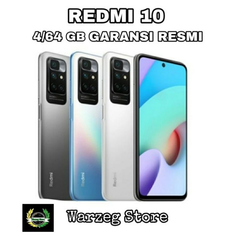 HP XIAOMI REDMI 10 4/64 GB - REDMI 10 RAM 4GB ROM 64GB GARANSI RESMI