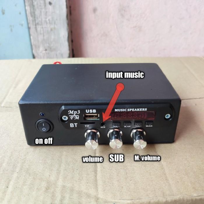 Power Amplifier Subwoofer 2.1 Ampli Rakitan Mp3 Bluetooth Usb