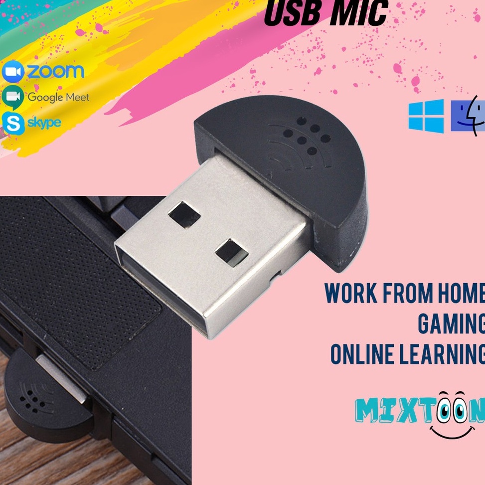 Lagi Tren.. Mic USB U01 Mikrofon Mini Microphone PC Microfon Laptop Mikropon Mik Support Mac & Zoom 