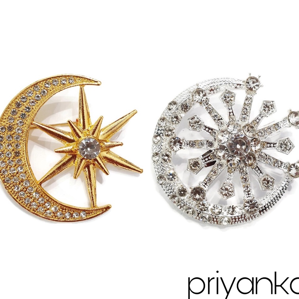 Pesan disiniI3u8T Bros Dada Tanjak Bulan Sabit/Bros Bulan Bintang/Bros Kristal Korea/Bros Mewah Mura