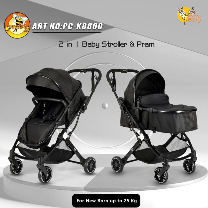Pacific K8800 Baby Stroller | Black Lapakeno
