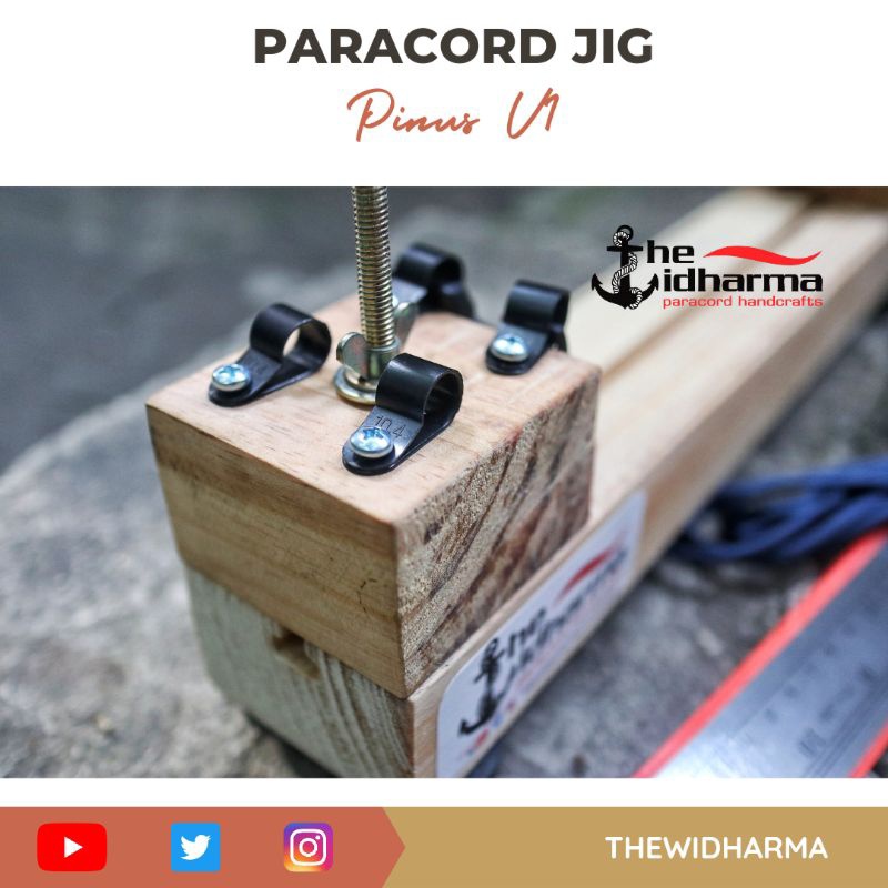 Paracord Jig Kayu Pinus Alat Membuat Gelang Ekonos