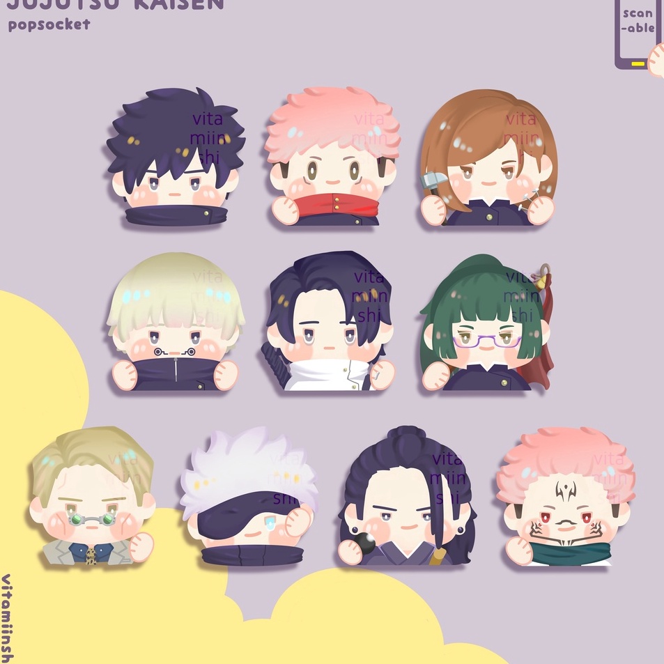 ➥ Popsocket JJK jujutsu kaisen scannable s Produk Terkini ◘.