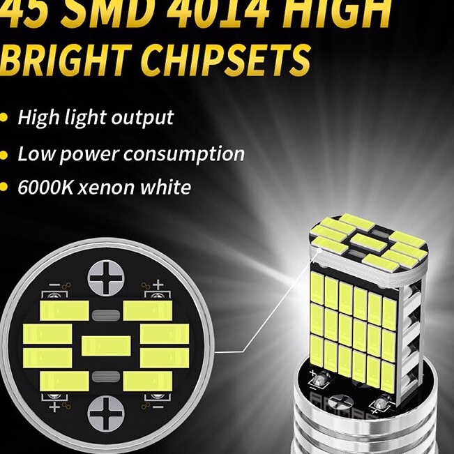 [☞➸12O.Z> Lampu LED 45 Titik Mata SMD 1157 1156 T20 Mundur Rem Sein Sen Mobil Motor Putar Bayonet /p