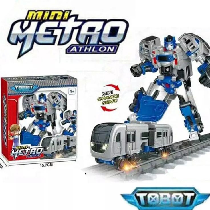 Terlaris KrR mainan robot tobot/tobot mini metro athlon tobot kereta ✰ C ☒