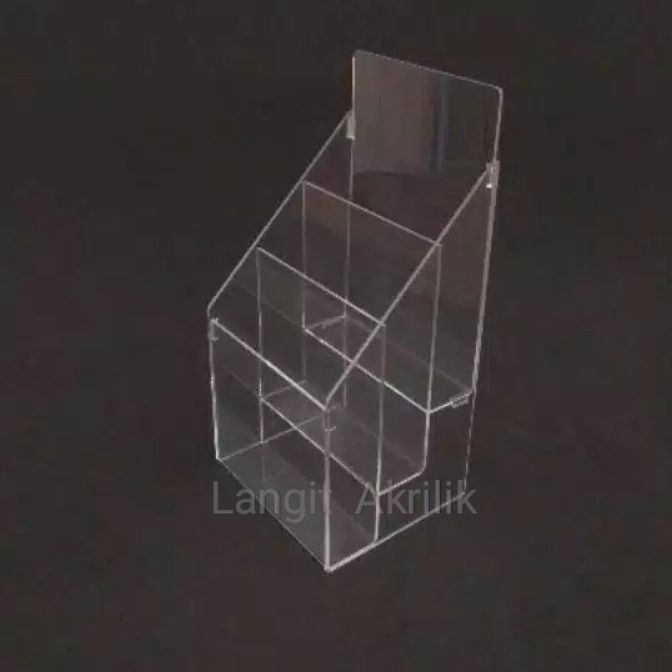 

(K-B☛✪7] Acrylik display brosur 10 x 21(1/3 A4) 3 susun/ banyak dimiinati.!!