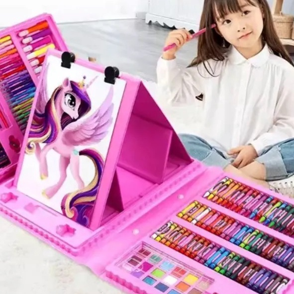 

(❦.X6J»> Crayon Art Set Colouring Box/ Krayon Lengkap/ Set Mewarnai/ amanah!