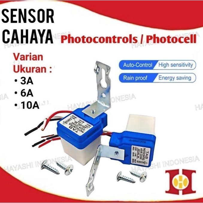 Photocell Fotosel Sensor Cahaya Lampu LED Saklar Otomatis Siang Malam