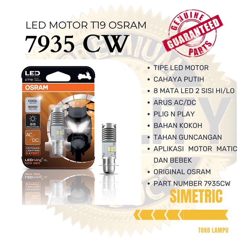 eo LED OSRAM T19 AC/DC - LAMPU LED MOTOR OSRAM AC DC  - LED MOTOR OSRAM AC/DC PUTIH MURAH OSRAM ORIG