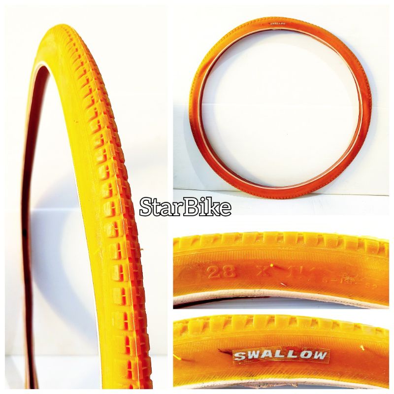 Ban Luar Sepeda 28×1 1/2 Onthel Kebo Kuning Pentil Swallow