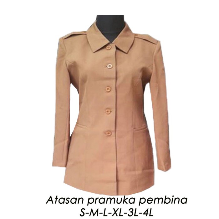 Seragam Pramuka Pembina/Baju Pramuka Guru Atasan Saja Bahan Grasela