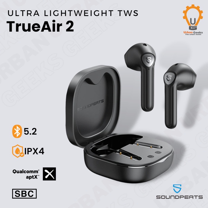 SOUNDPEATS TRUEAIR 2 TWS APTX EARPHONE HEADSET WIRELESS BLUETOOTH AIR