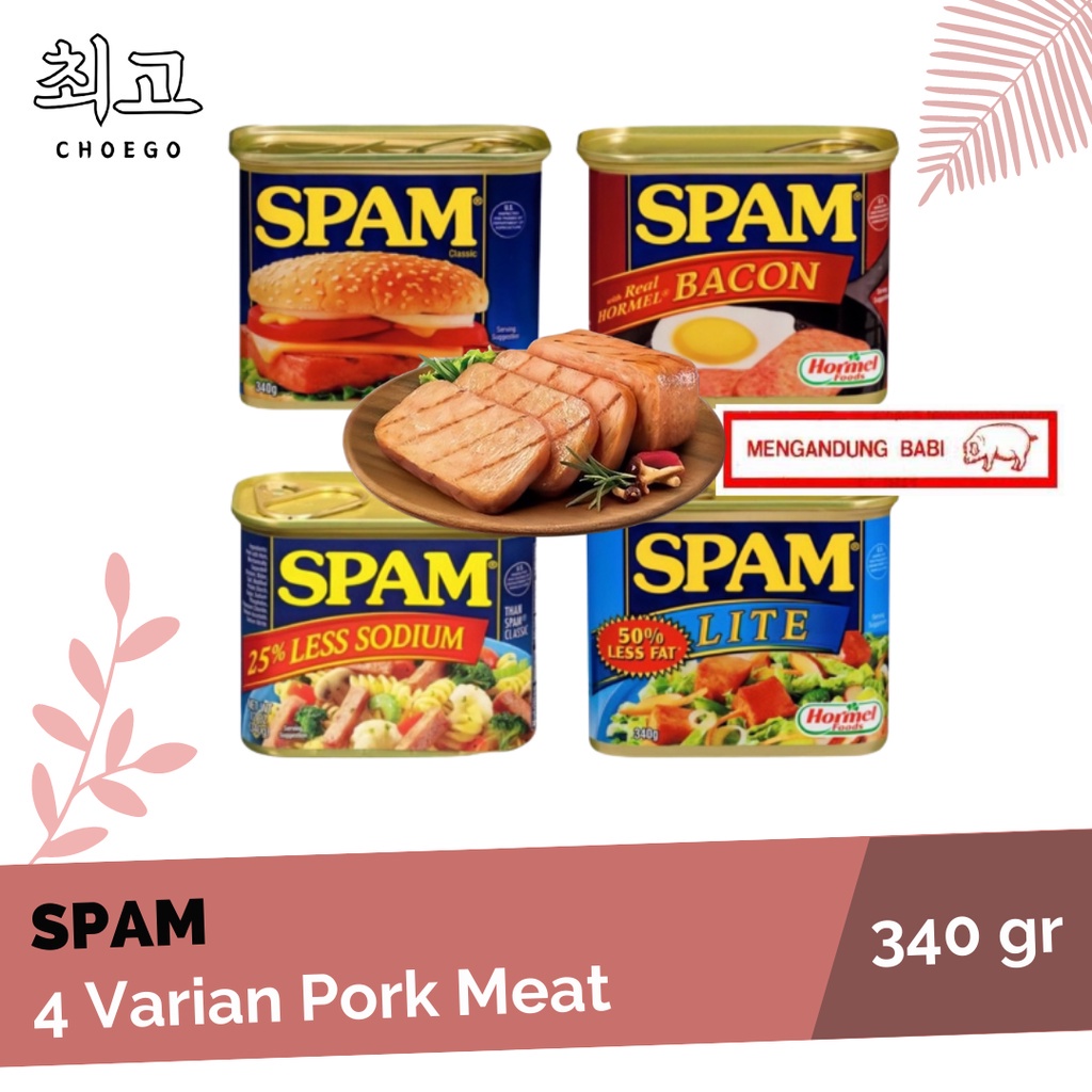 

Spam Usa Luncheon Meat Non Halal 340 Gram Sna 4 Variants