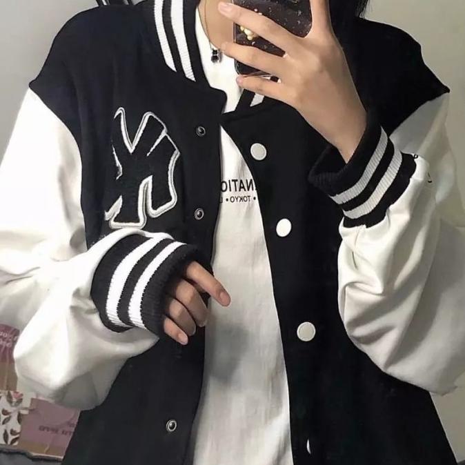 Jaket Baseball Varsity Oversize - Ny 1903 Baseball - Korean Jacket