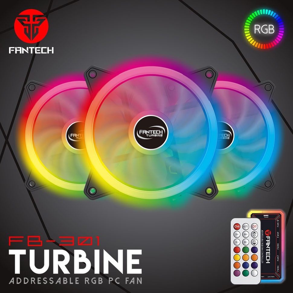 Jaman Now.. Fantech TURBINE FB301 RGB 3in1 Fan Case 52