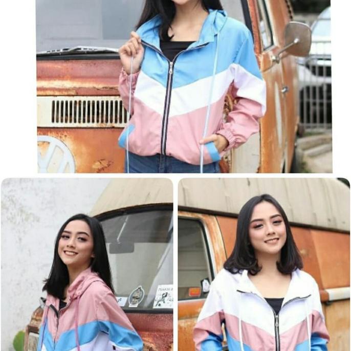 Candy Jaket Parasut Warna Warni Wanita/Jaket Parasit Parasut Tipis
