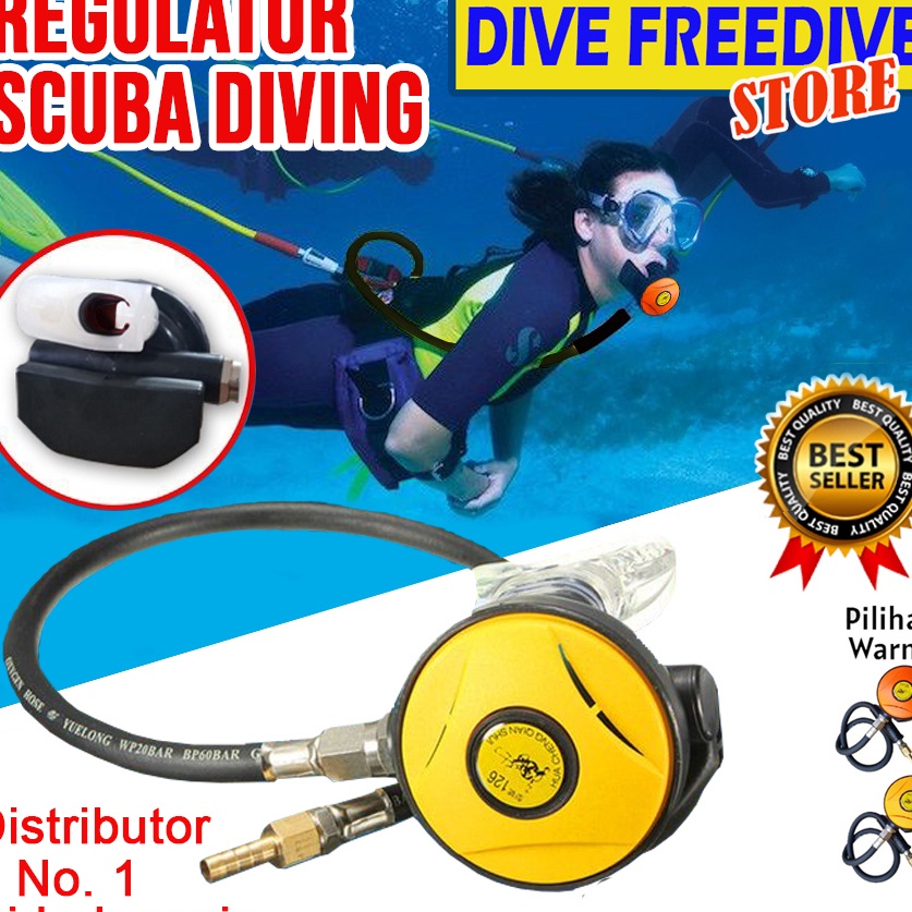✵Bayar Di Tempat Regulator Nelayan Hookah Selang Nafas Mouthpiece Scuba Diving Dive Dakor Octopus 2n