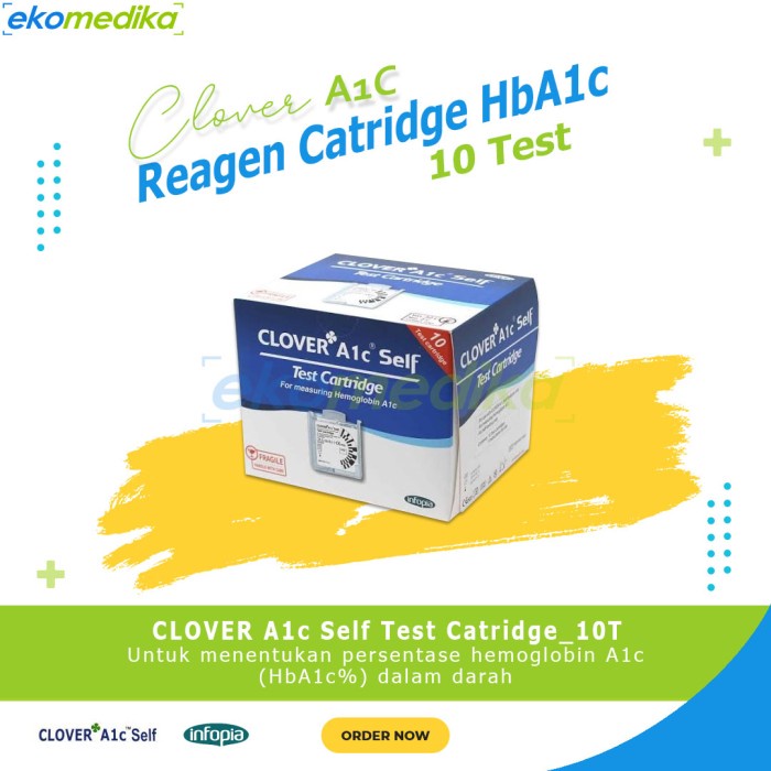 Terlaris Clover Reagen Hba1C / Clover A1C Tescatridge Hba1C Isi 10 Test