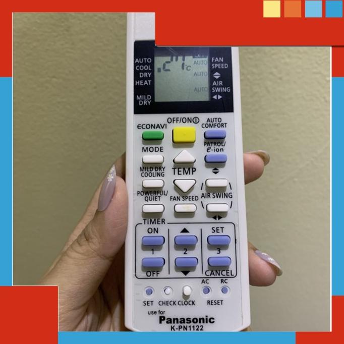 Garansi Berfungsi Baik Remot Ac Panasonic Cs-Pc9Jkj Remote Control Original