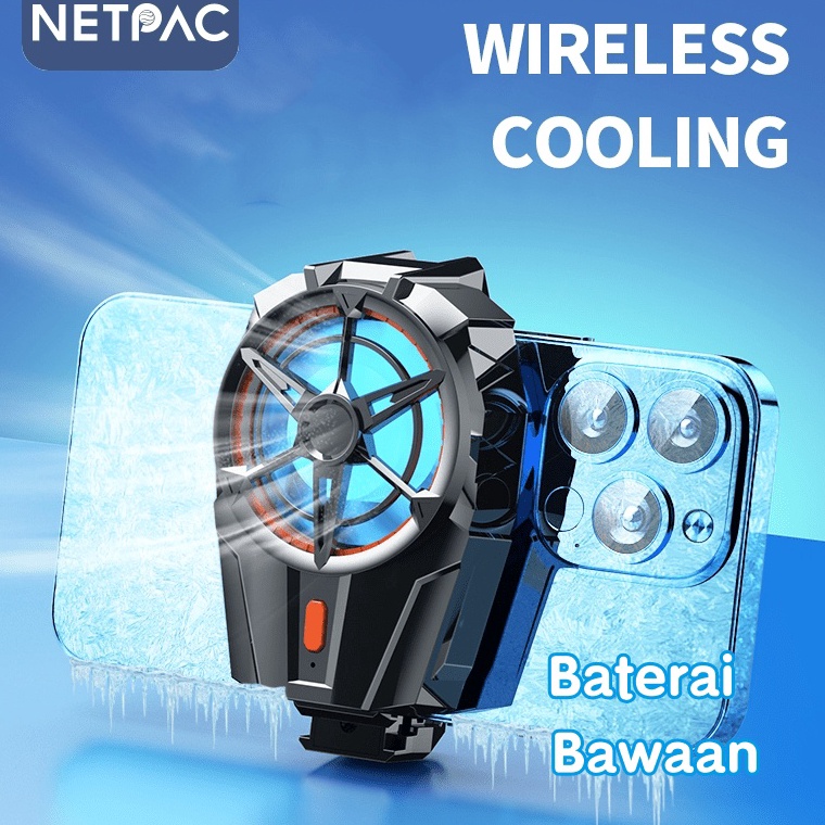 BOOMING NETPAC X52 Pendingin HP Untuk Game Fancooler HP Kipas Wireless Gaming Radiator Mobile Phone 