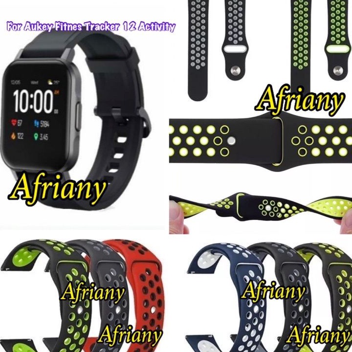 New Stock Tali Jam Strap SmartWatch Aukey Fitnes Tracker 12 Activity-Nike Rubber Silikon Sporty