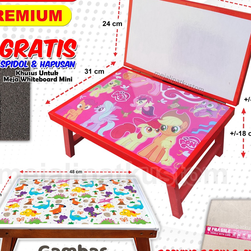 

(♫ L➤0S> Meja Belajar plus papan tulis Lipat Karakter Anak Minimalis gratis spidol dan penghapus gambar lapis plastik packing kardus- paling.lariis.