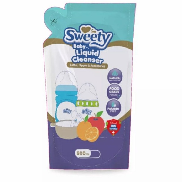 (X14/✮Z✔] Sweety baby liquid bottle cleanser 900ml/swety sabun cuci botol bayi / berkuaalitas..