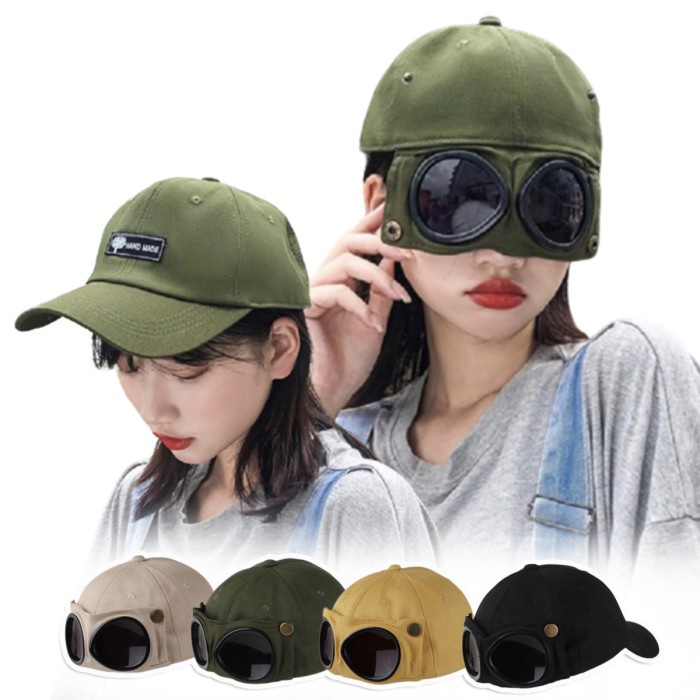 TOPI BASEBALL GOOGLE CAP PRIA WANITA TOPI CAPUNG AVIATOR HANDMADE BSCB