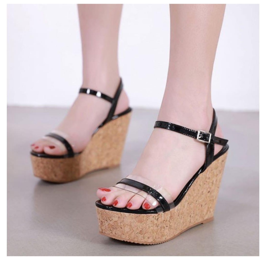 Sandal Japit Wedges Wanita Emory Arasha 18Emo3911 Emorystyle Ori Original Brand Branded Terbaru Abbu