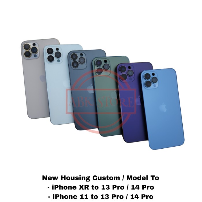 Back Casing Kesing Housing Iphone Xr / 11 Custom Model To 13 Pro
