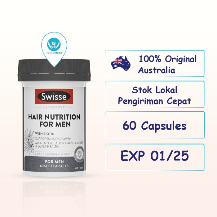 SWISSE ULTIBOOST HAIR NUTRITION FOR MEN 60 CAPSULES