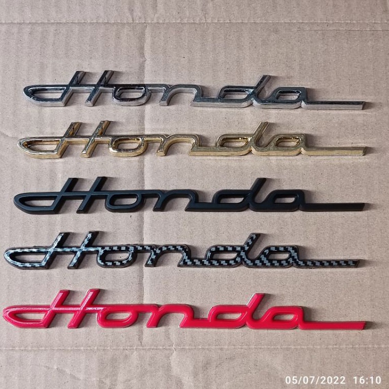€Kkz SATU BIJI emblem honda latin warna chrome hitam merah emblem emas carbon tulisan honda h Murah 