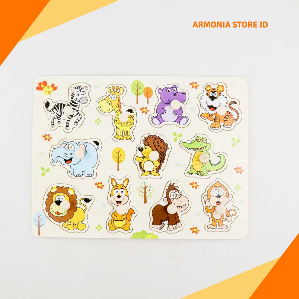 PROMO JJOVCE Mainan Edukasi Anak Wooden Baby Educational Model Hewan - 3014 MURAH